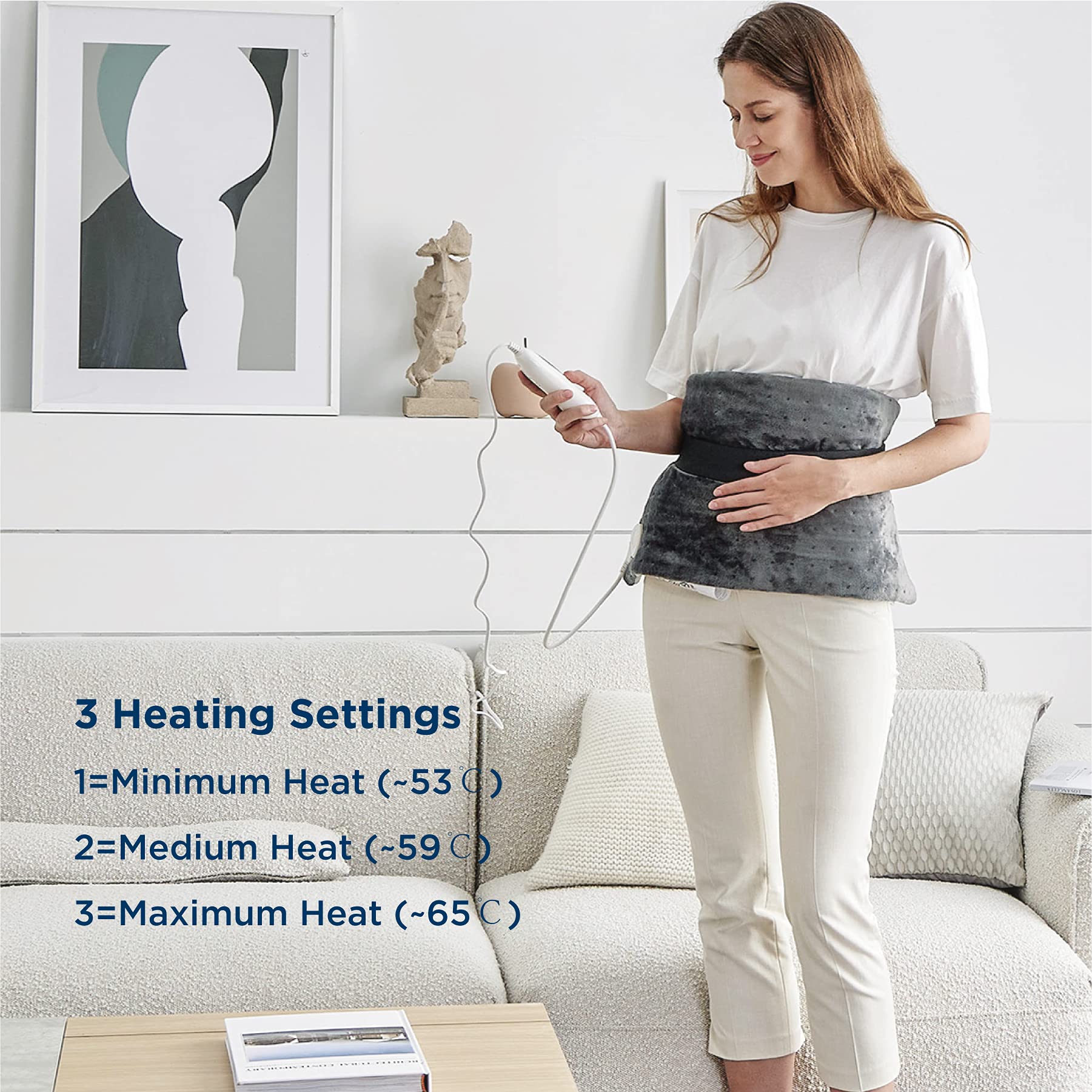 Bedsure Electric Heating Pad Heat Pad for Back Pain Relief,