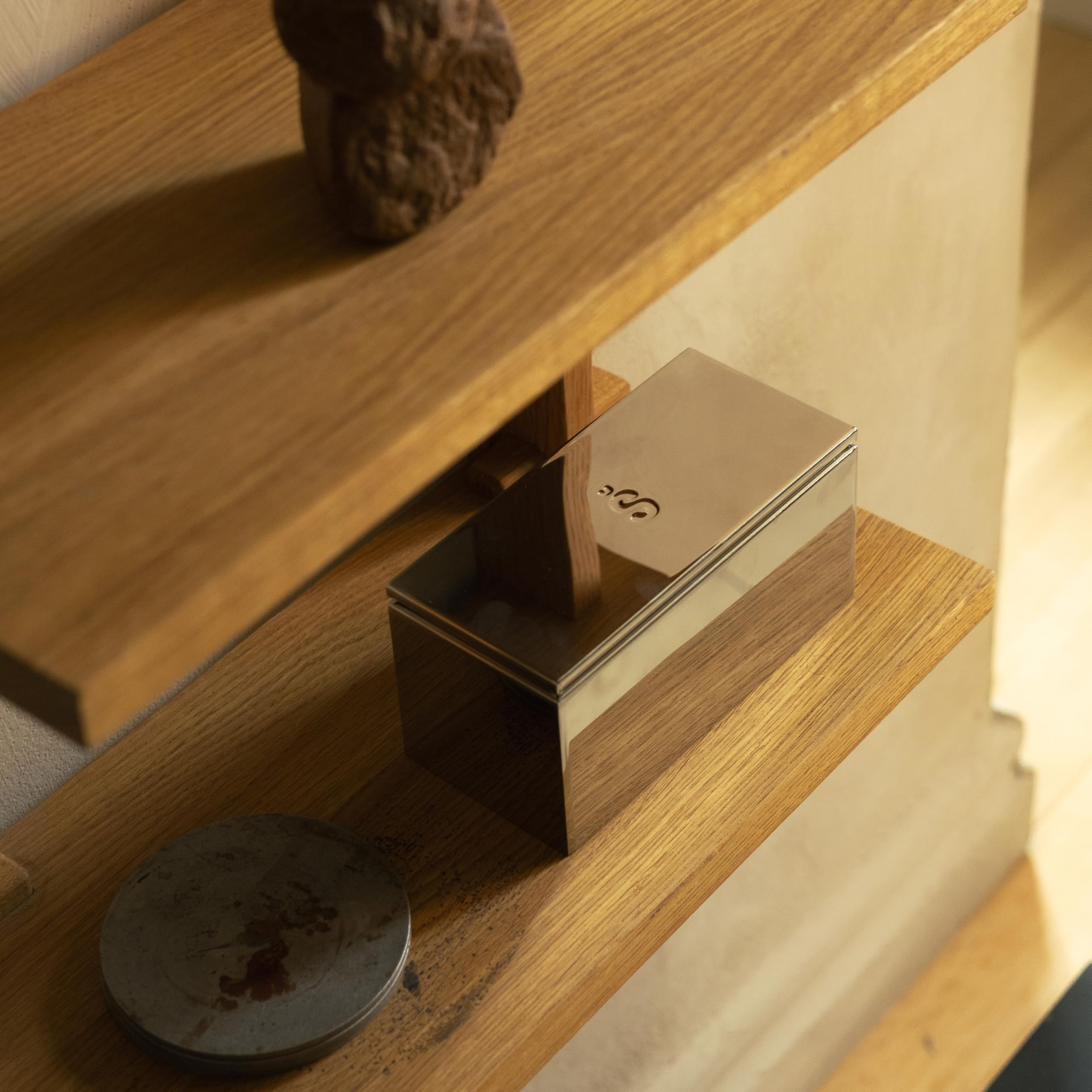 Sjöstrand Coffee Kapselhalter Kapselspender für 20 Kaffeekapseln kompatibel mit Sjöstrand/Nespresso – Kapselständer aus Edelstahl und Holz, Stilvolle Aufbewahrung für Küche