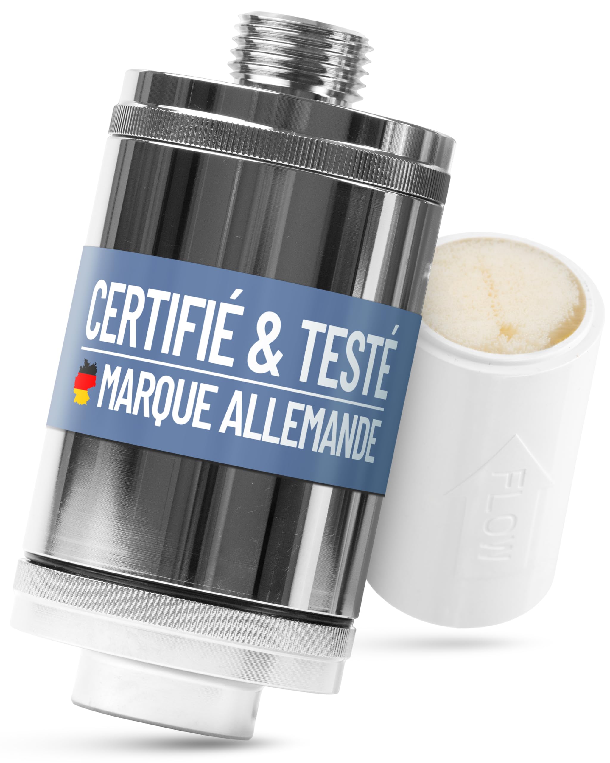 Filtre anti-légionellose douche baignoire Longlife | certifié | protection immédiate | esthétique & discret