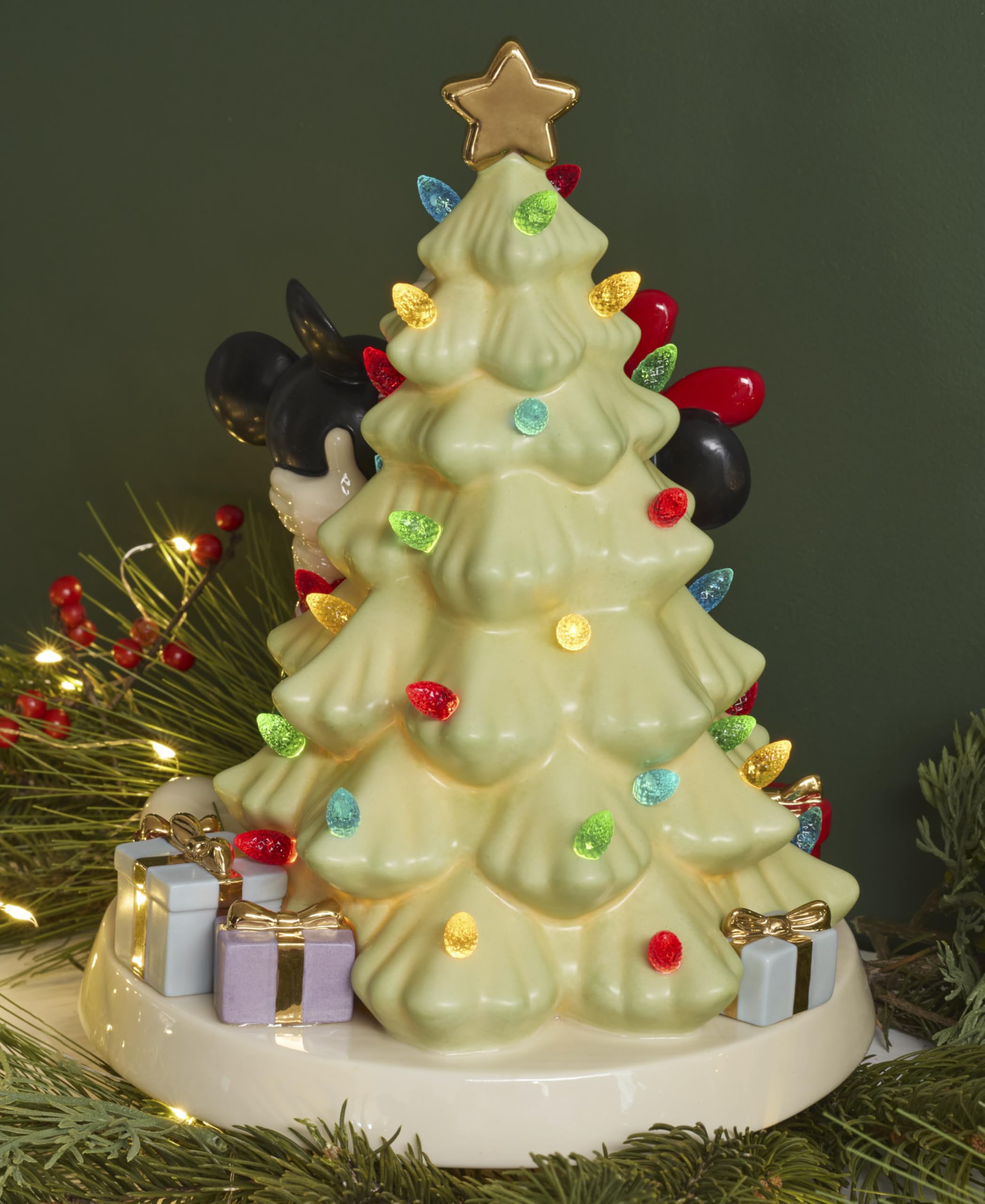 Amazon.com: Lenox 897677 Disney Light-Up Tree Figurine, Christmas