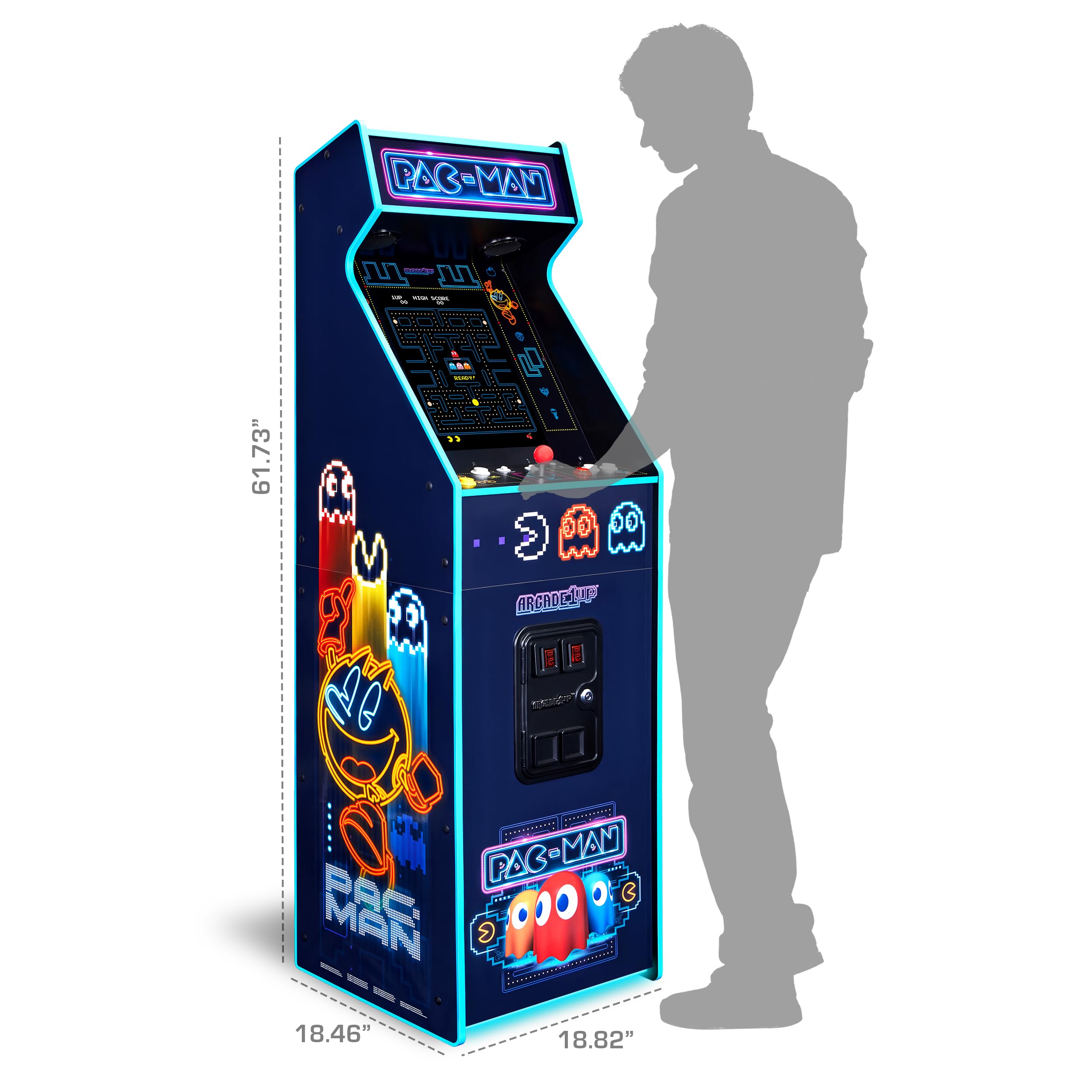 Amazon.com: Arcade1Up PAC-Man Deluxe at Home Arcade Machine Neon