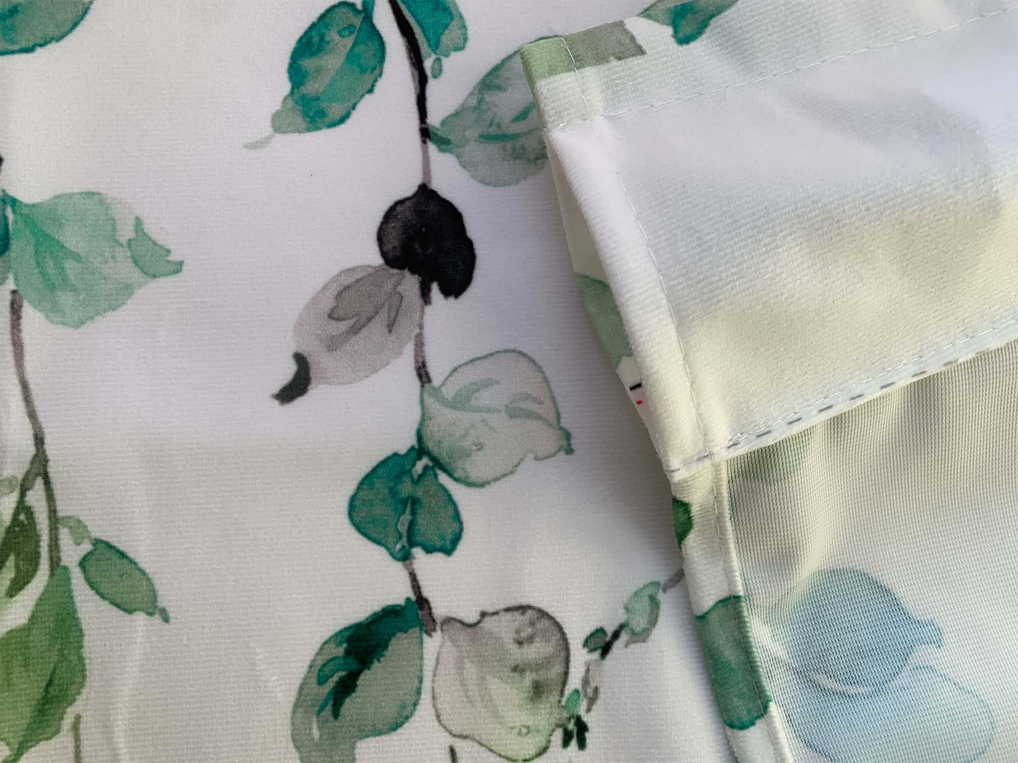 Confezione da 2 mantovane per finestre con foglie verdi ad acquerello, per camera da letto, soggiorno, foglie primaverili, tende valanes per finestre, tasca per asta da 7,6 cm, trattamento per