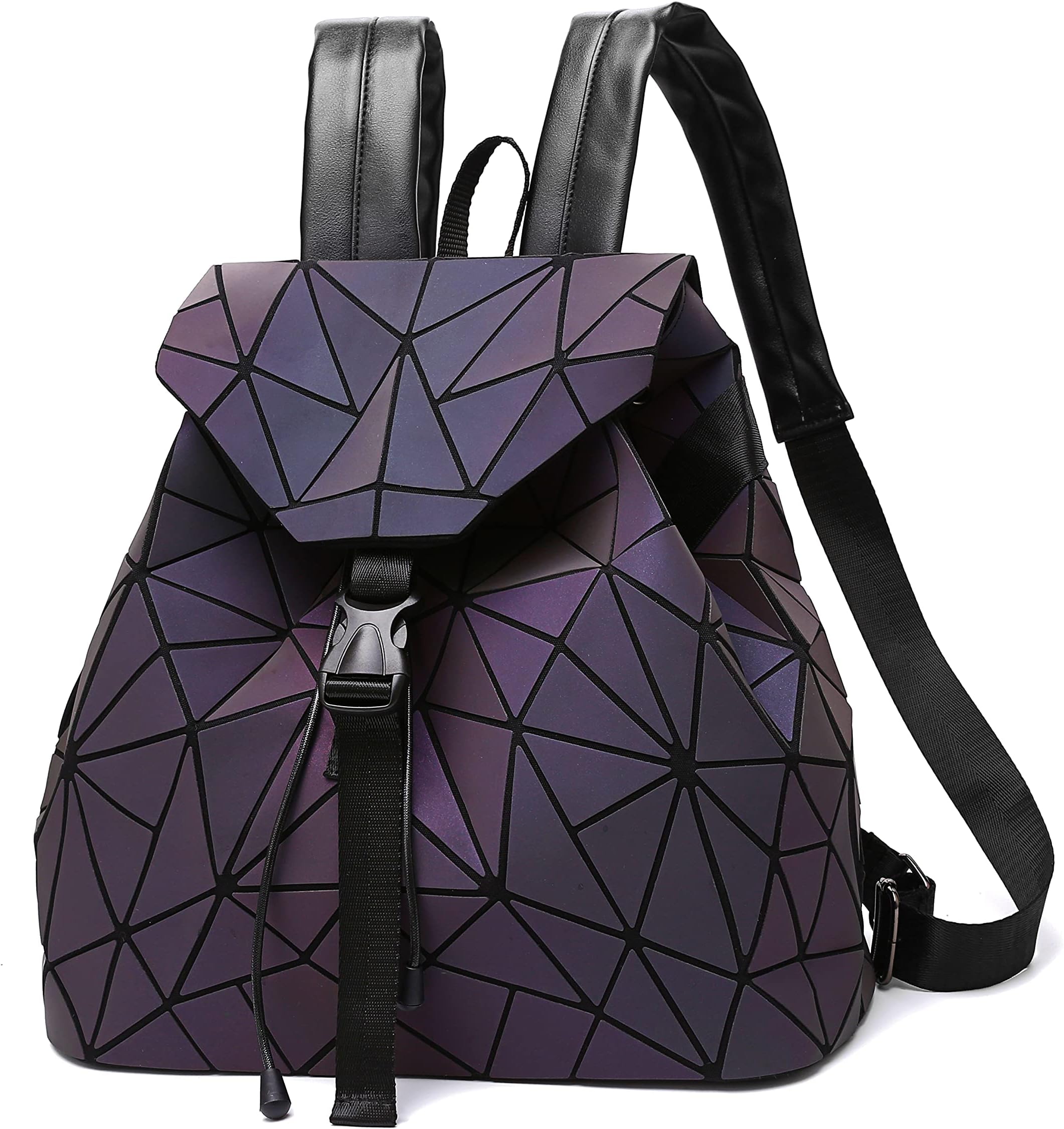 NevenkaNevenka Laptop Rucksack Geometrisch für Damen Holographisch Outdoor Rucksack Mädchen mit Verstellbare Schultergurte für Schule Camping Wandern Reisen Sport Fitnessstudio