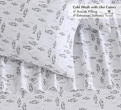 Vista 252 de RUVANTI Sábanas de franela 100% algodón King 4 piezas Celestial Stag Ciervo celestial