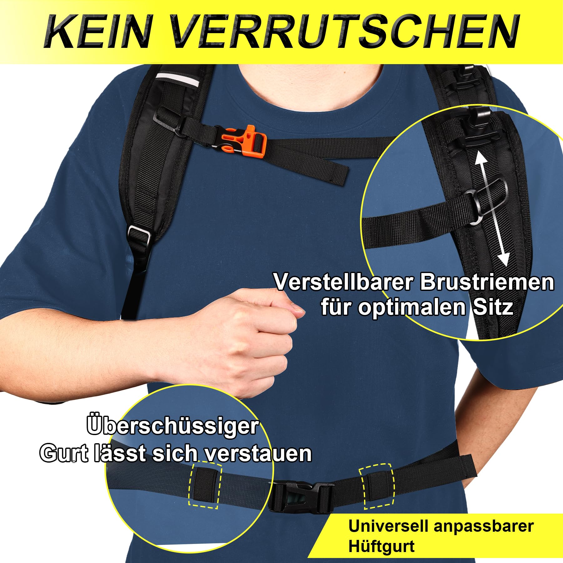 LOCAL LION ONETOALL Fahrradrucksack Klein 10L mit Regenschutz und Helmnetz, Skirucksack für Damen und Herren, Kleiner Wanderrucksack Wasserdicht zum Skifahren Radfahrren Wandern Tagestour
