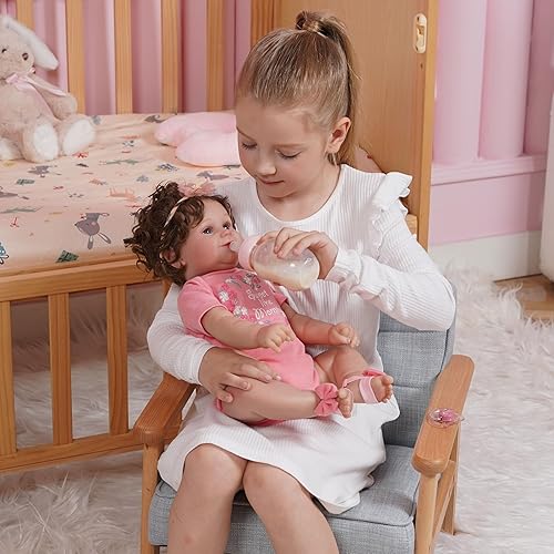 Miniatura 7 de Milidool Muñecas de bebé recién nacidas realistas que parecen muñecas de bebé recién nacidas de cuerpo suave, de aspecto real, muñeca americana de