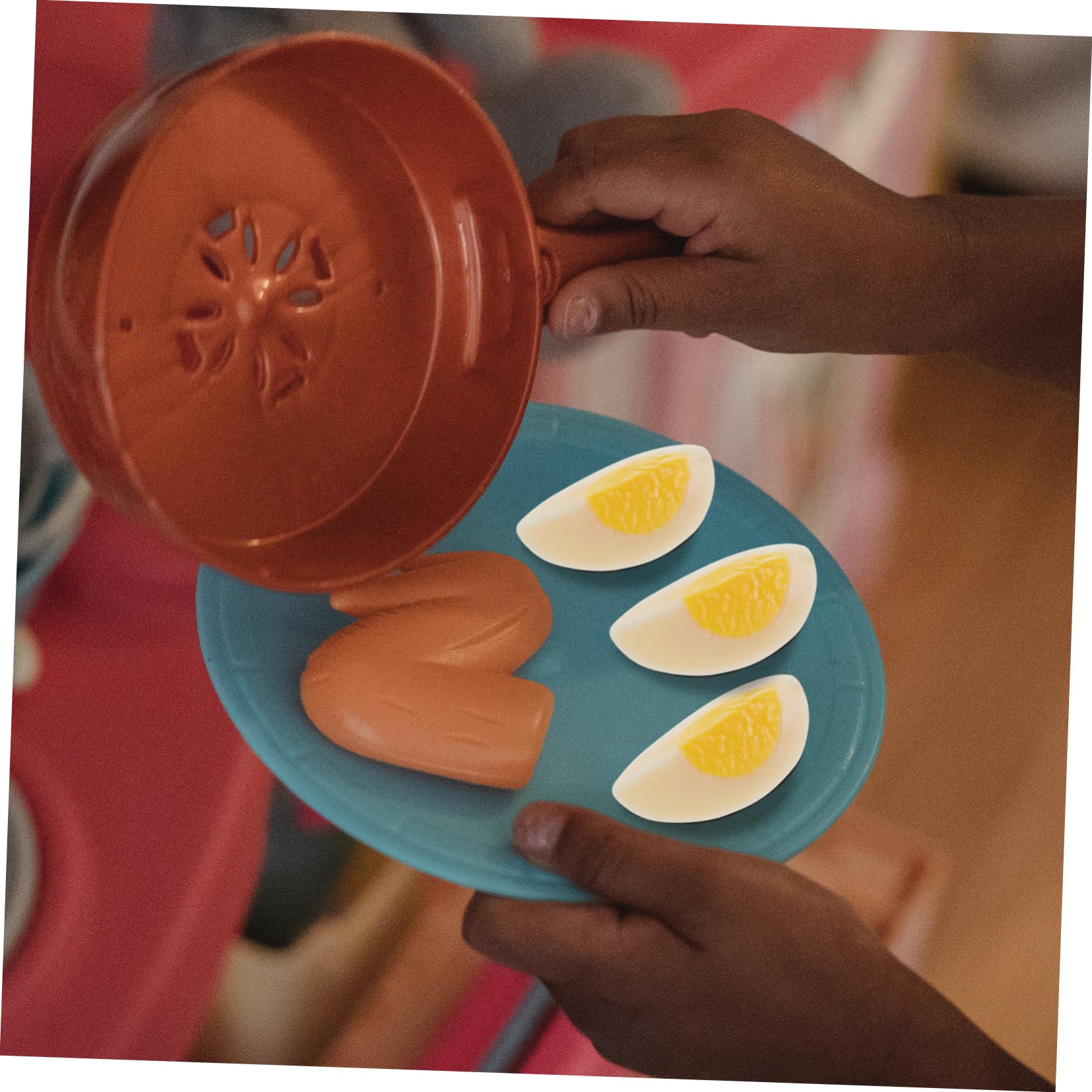 Amazon | VICASKY 8個仿真水煮蛋模型 切片型キッチン用食材 撮影