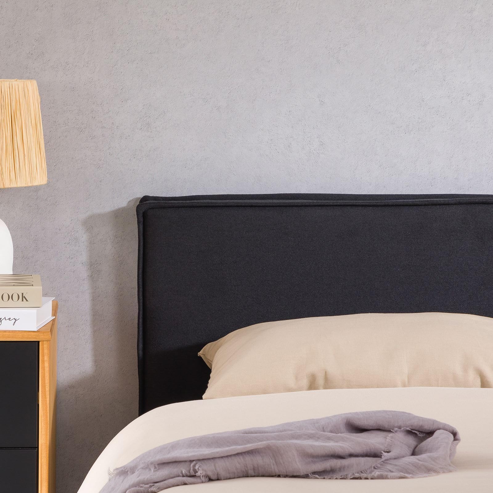 IDIMEX Tête De Lit SERAFI 140 Rembourrée, En Tissu Polyester Pour