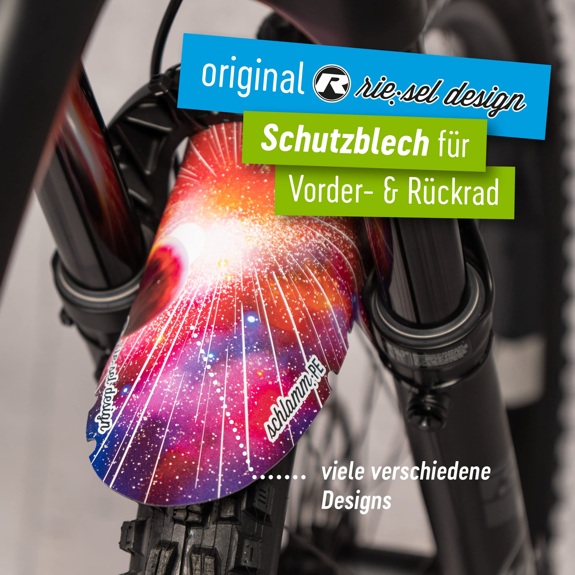Riesel Design ® Schlamm Model PE Mudguard, Comes with Stylish and Modern Rilsan Collars/Bicycle Mudguards of Bike - Image 2