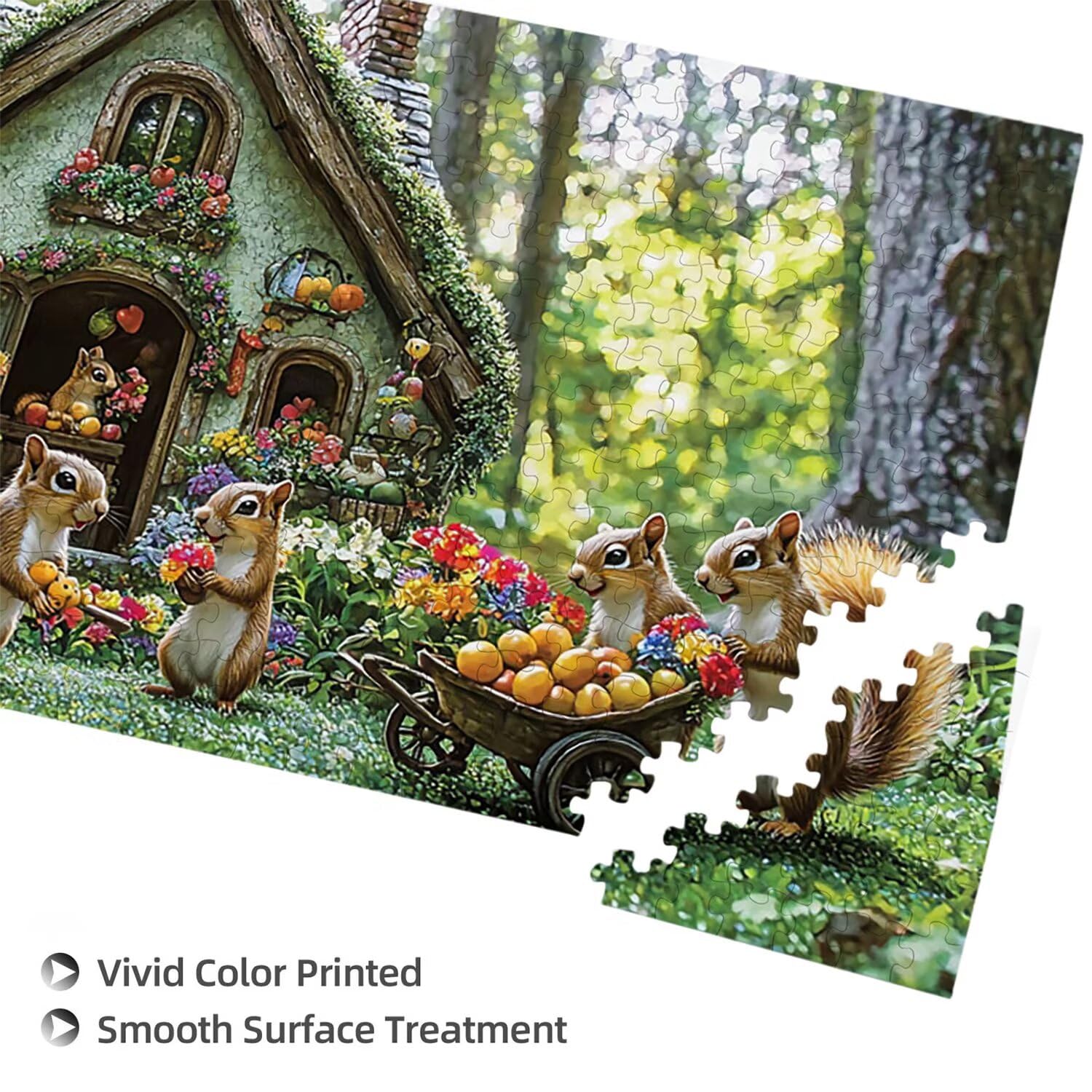 Puzzle 1692 Puzzle Erwachsene, EIN Herausforderndes Rätsel, Puzzles-Geschenk 179x31cm, Puzzlespiele für Die Ganze Familie, Geschenke für Frauen, Geschenke für Männer, Thema: Wald Eichhörnchen j-825