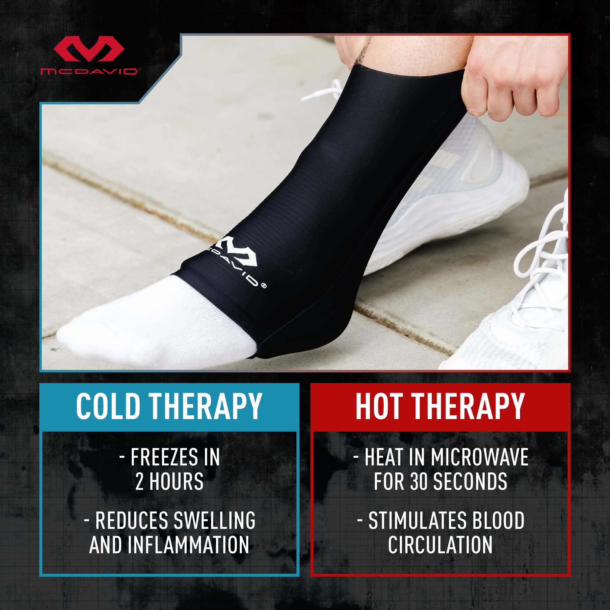 Mcdavid Flex Ice Therapy Ankle Compression Sleeve Tobillo, Unisex