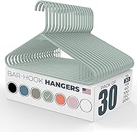 Vista 37 de Perchas de plástico fuertes hechas en Estados Unidos a granel, 20, 30, 50, 100 unidades, disponibles, para ropa de lavandería, perchas de plástico