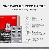 Vista 3 de JUNG KWAN JANG Cápsula de Extracto de Ginseng Rojo Coreano Oro - Suplementos de Energía Veganos - Sin Cafeína y No GMO (600mg, 150 Cápsulas)