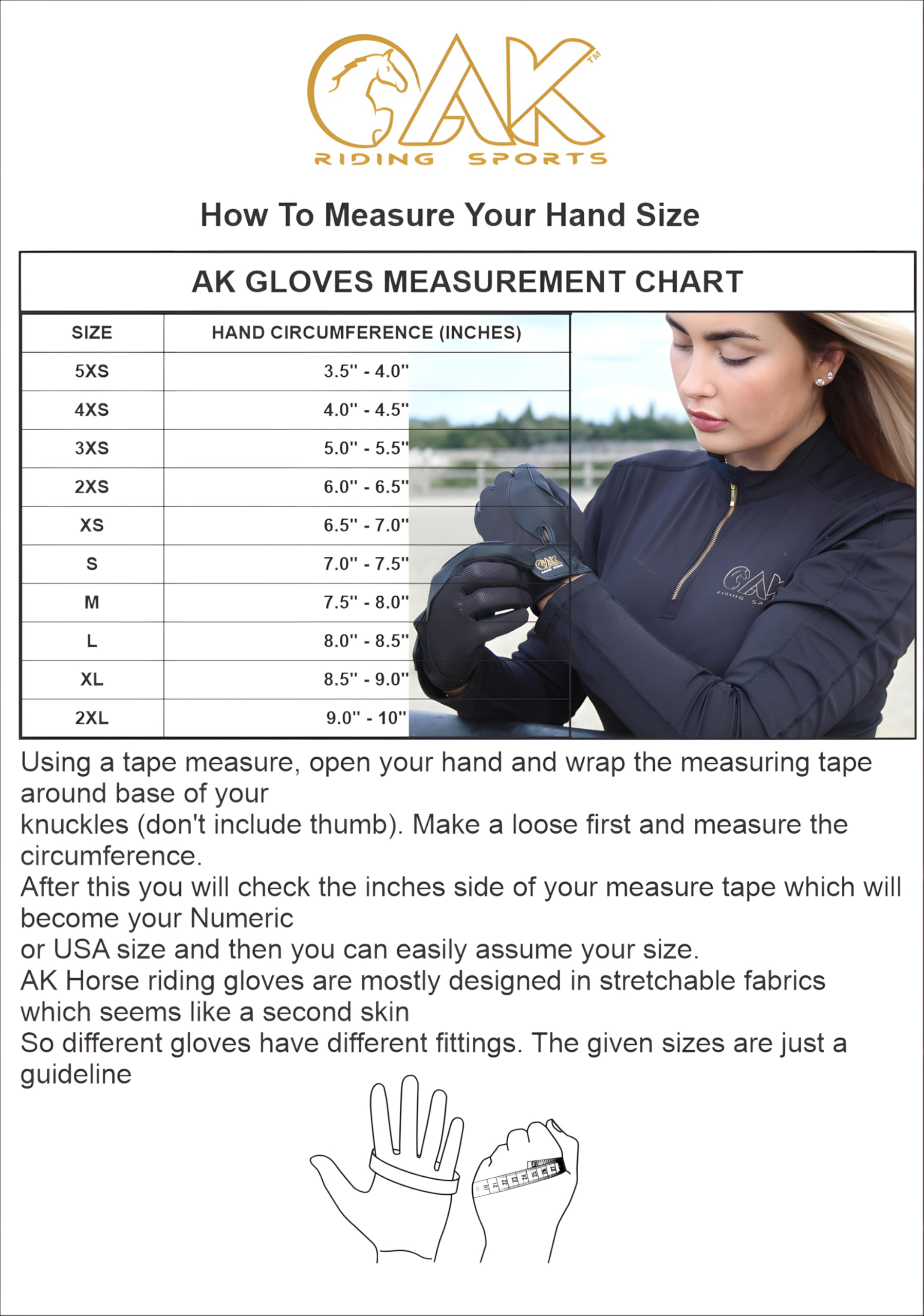 AK Horse Riding Gloves for Competition & Dressing with Crystal Diamante AKRS-6366