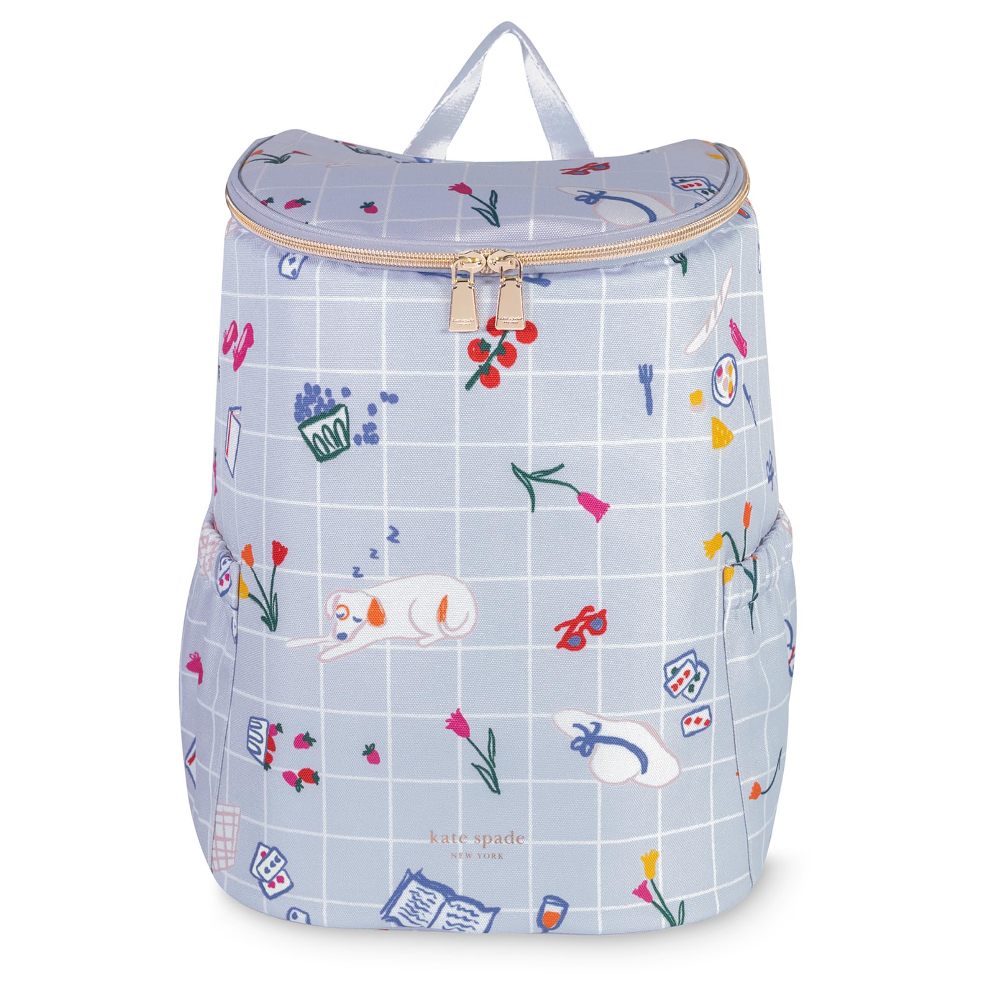 kate spade new york Insulated Backpack Cooler Large Capacity, Portable Soft Cooler Bag for Picnics, Beach, Pool, Hiking (Park Picnic)