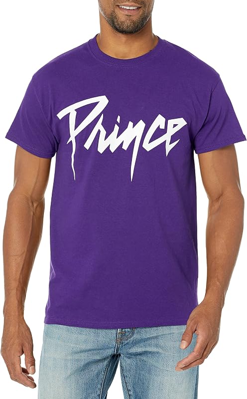 Logo oficial de Prince en remera morada