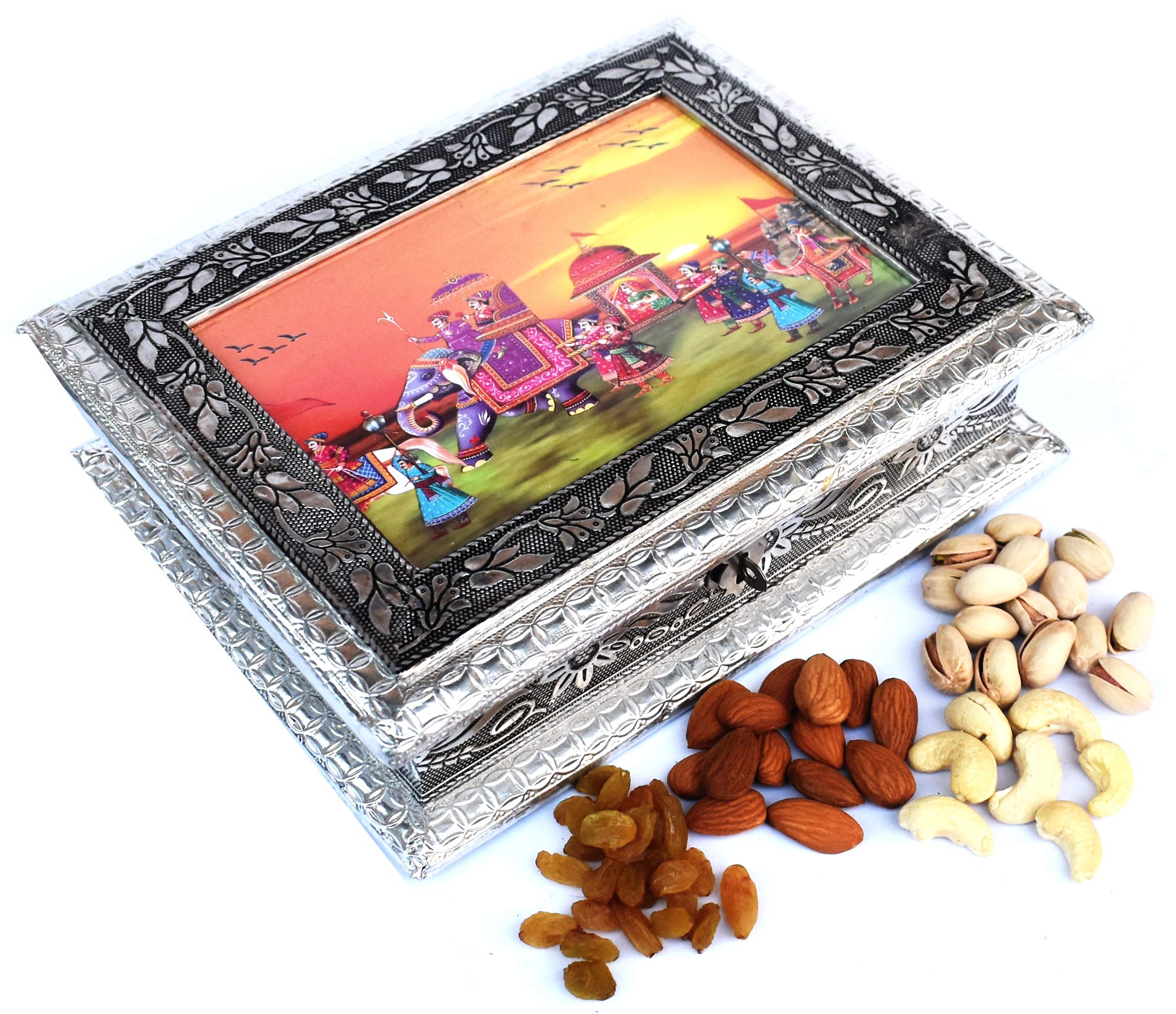 Urvi Creations Diwali Special Dry Fruit Gift Box Pack 200 Grams Assorted Dry Fruits ,, ,