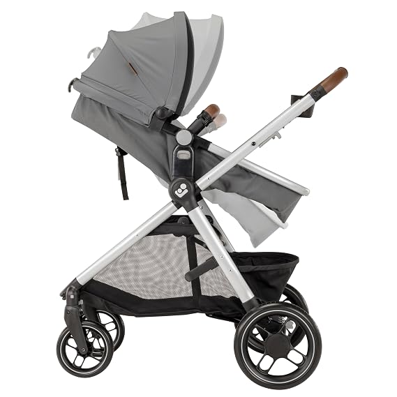 Maxi-Cosi Siena CP Modular Travel System, Car Seat and Stroller Combo, Stone Glow