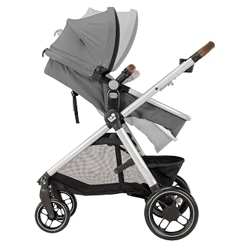 Maxi-Cosi Siena CP Modular Travel System, Car Seat and Stroller Combo, Stone Glow