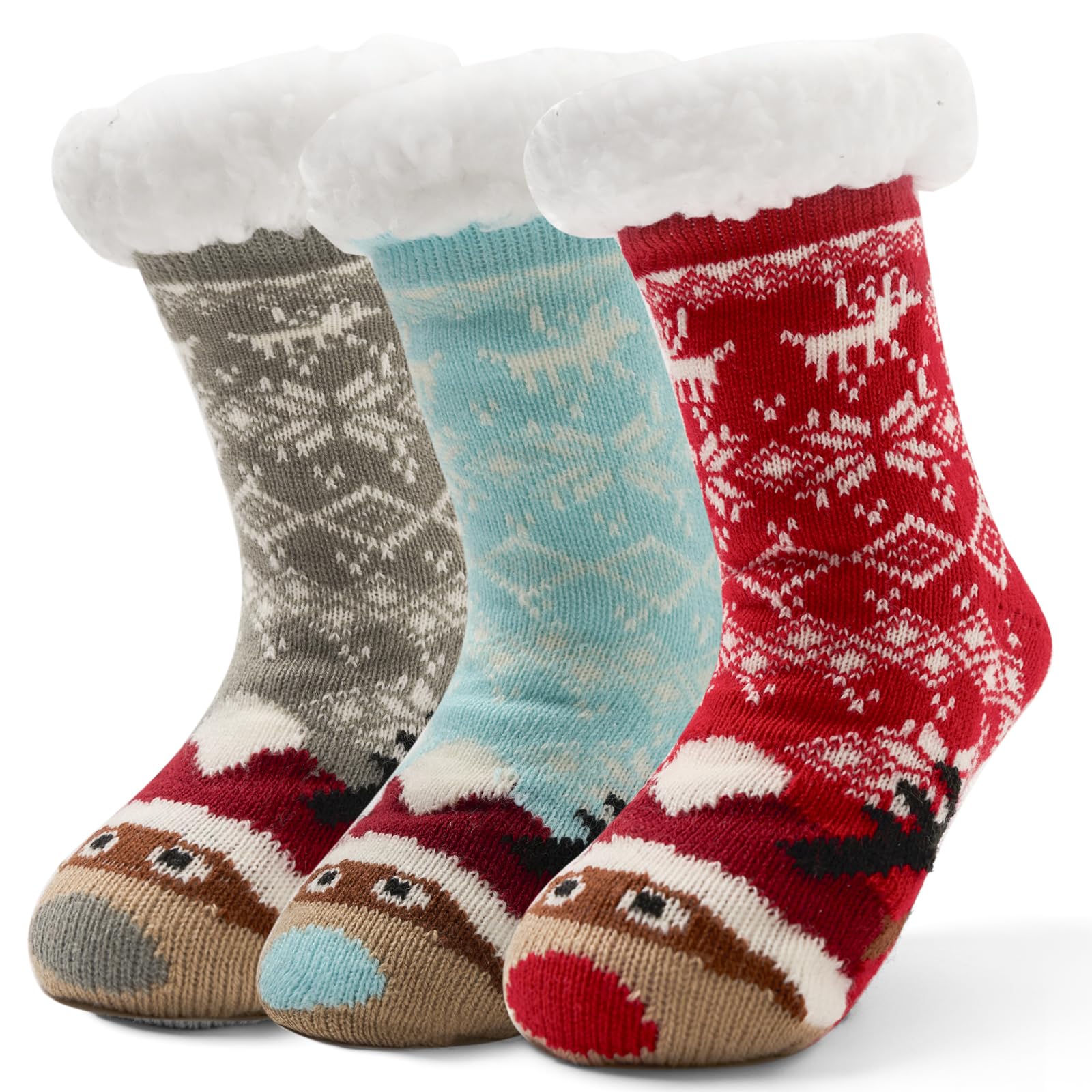 Aisyee 6 Paare Weihnachtssocken Kinder Wintersocken Jungen W