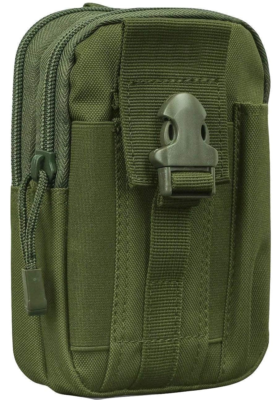 add gear Tactical Molle Pouch Compact Utility Belt Bag | Water-Resistant Military Army EDC Waist Pouch with Smartphone Holster & Pen Pocket | Ideal for Hiking, Camping, Cycling, and Travel (Green)-picture-42