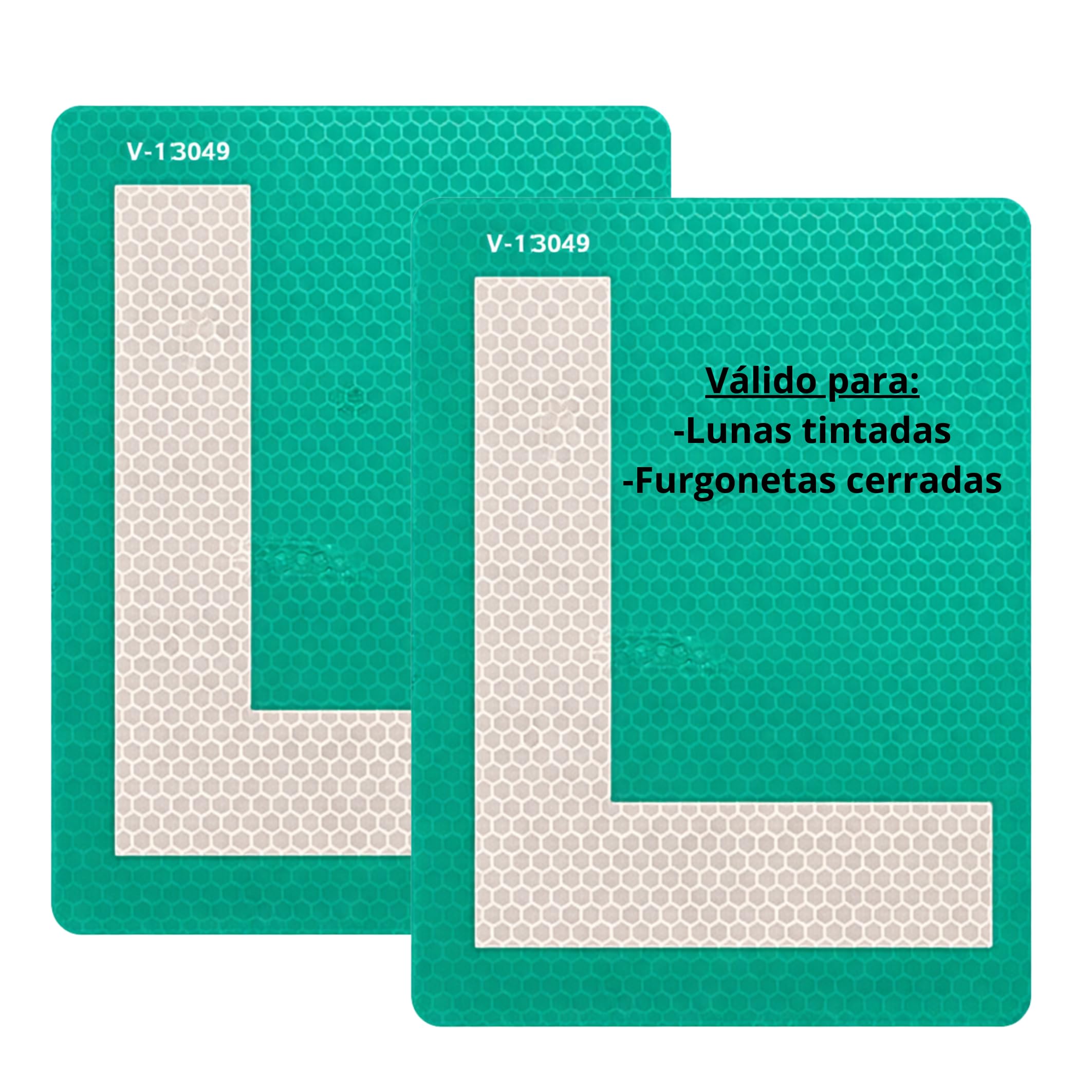 Pegatina L Novel Homologada DGT 18x13,5 cm – Adhesivo Exterior para Cristales Tintados – Alta Visibilidad – SANGOMOTOR — view 7