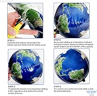 Vista 7 de 18 piezas, globos de galaxia y globos de globo, globos de tierra de 22 pulgadas para decoraciones de fiesta de viaje, decoraciones de regreso a