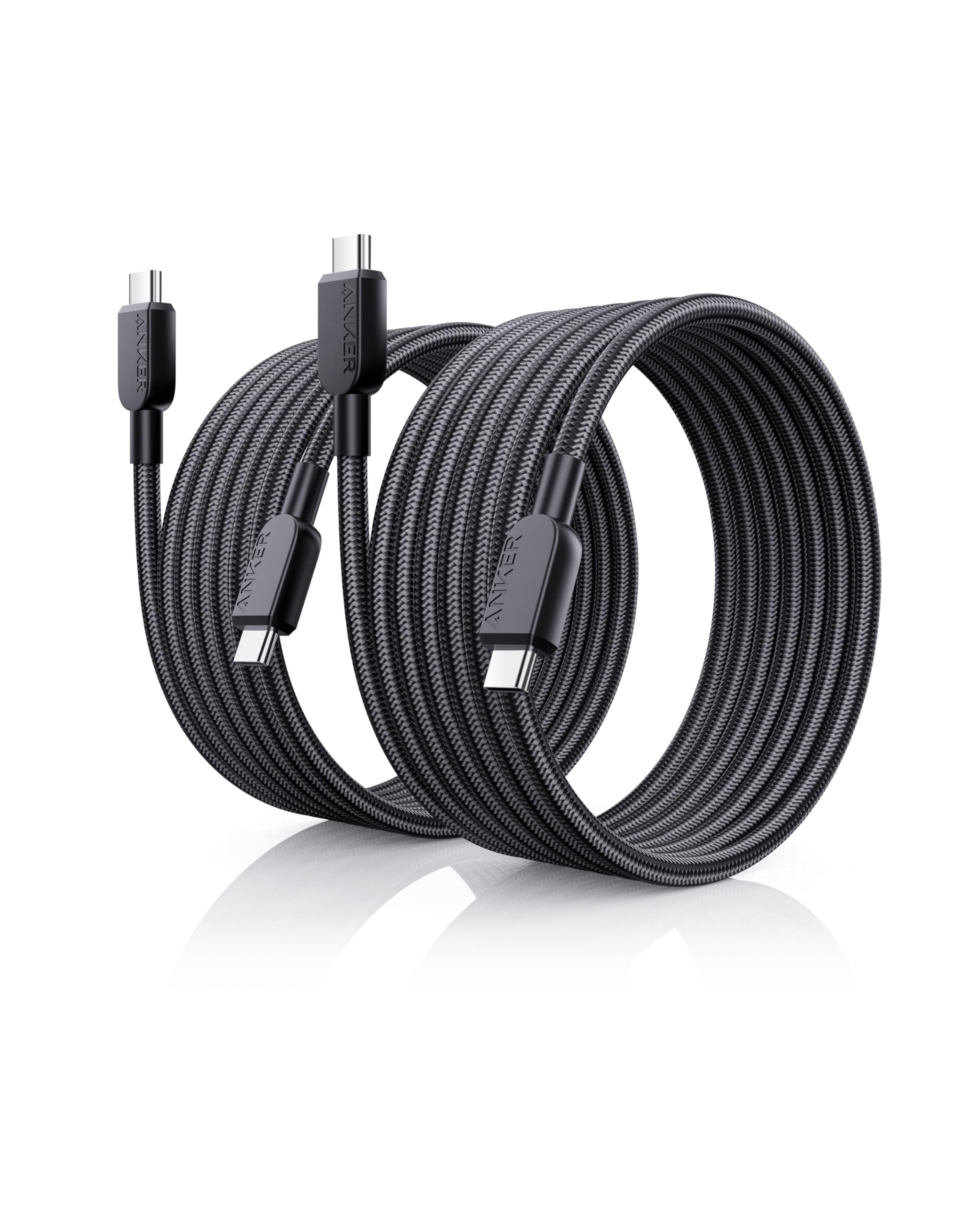 Anker 240W USB C to USB C Cable (2Pack,6ft), Type C Charger Cable Fast Charging for MacBook Pro, iPhone 17/16/15 Pro Max, iPad Pro, Samsung Galaxy,and More(USB 2.0)