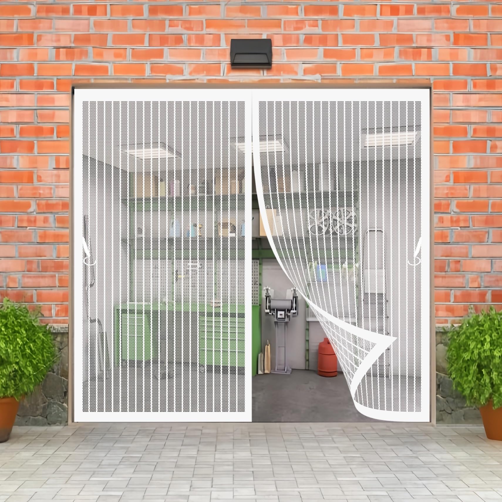 Moustiquaire porte coulissante anti-moustiques blanc pour rideau porte