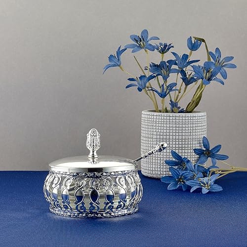 Miniatura 5 de Rosh Hashanah - Juego de platos de manzana y miel plateados, regalos de fiesta de anfitriona judía de Año Nuevo, accesorios de cocina, regalos de