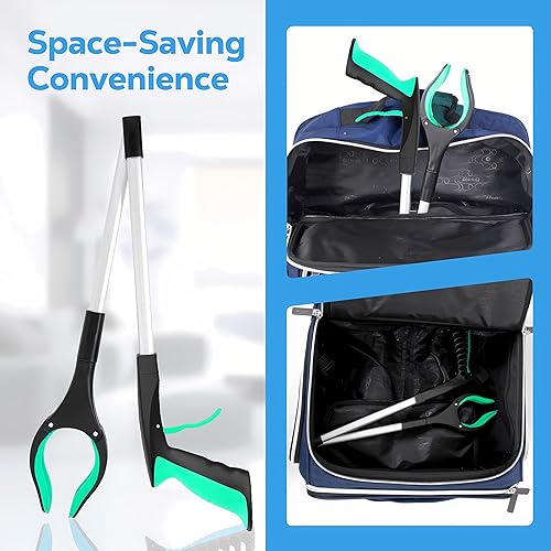 Miniatura 6 de Herramienta de alcance para agarrar, pinza plegable extra larga de 32 pulgadas y herramienta de alcance, agarradores de palos resistentes para