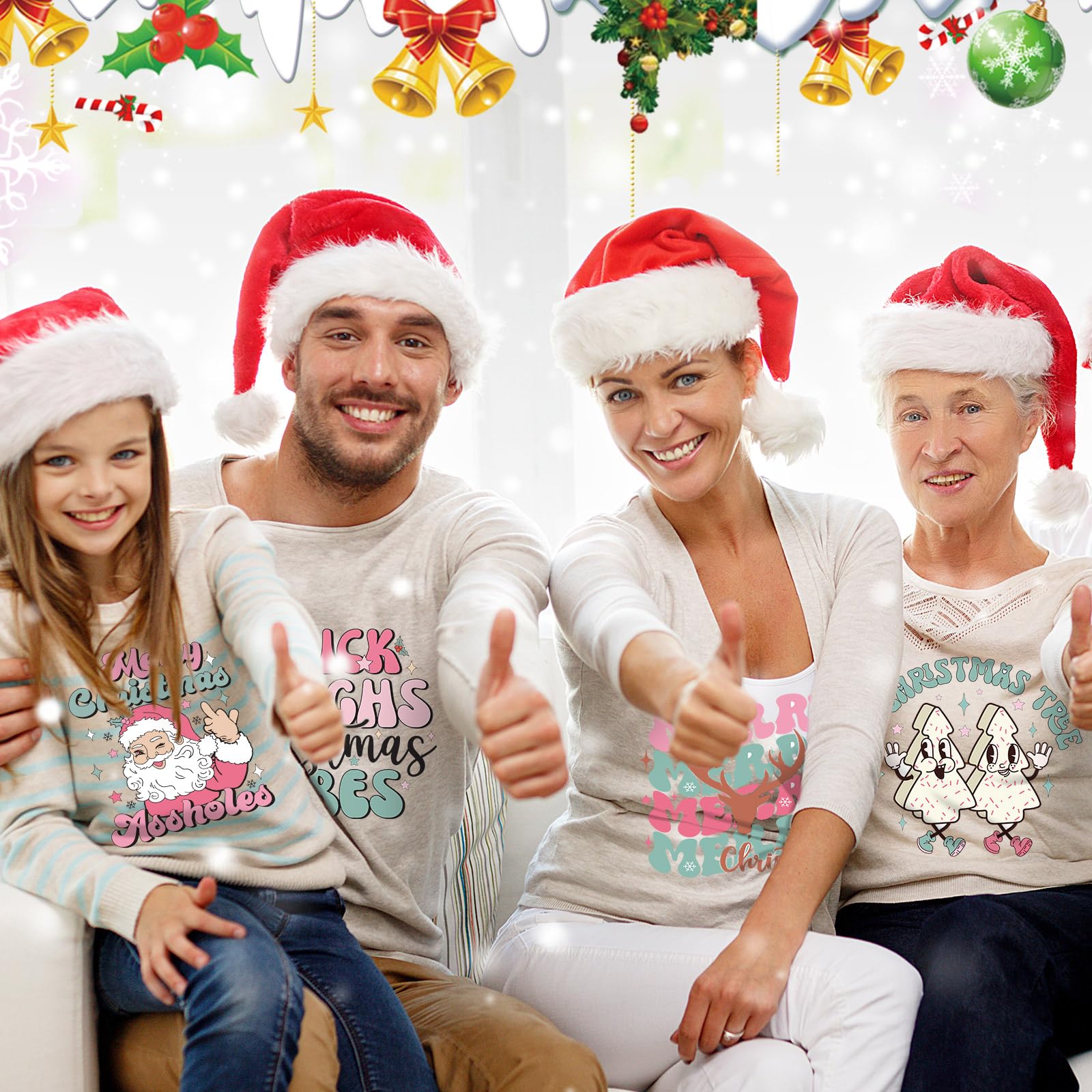 TecUnite 30 Stück rosa Weihnachts-Bügelbilder, Retro-Weihnachten, zum Aufbügeln auf Weihnachten, Vinyl-Aufkleber, DIY, Bügelapplikationen, HTV für T-Shirts, Kleidung, Hüte, Kissen, Dekoration