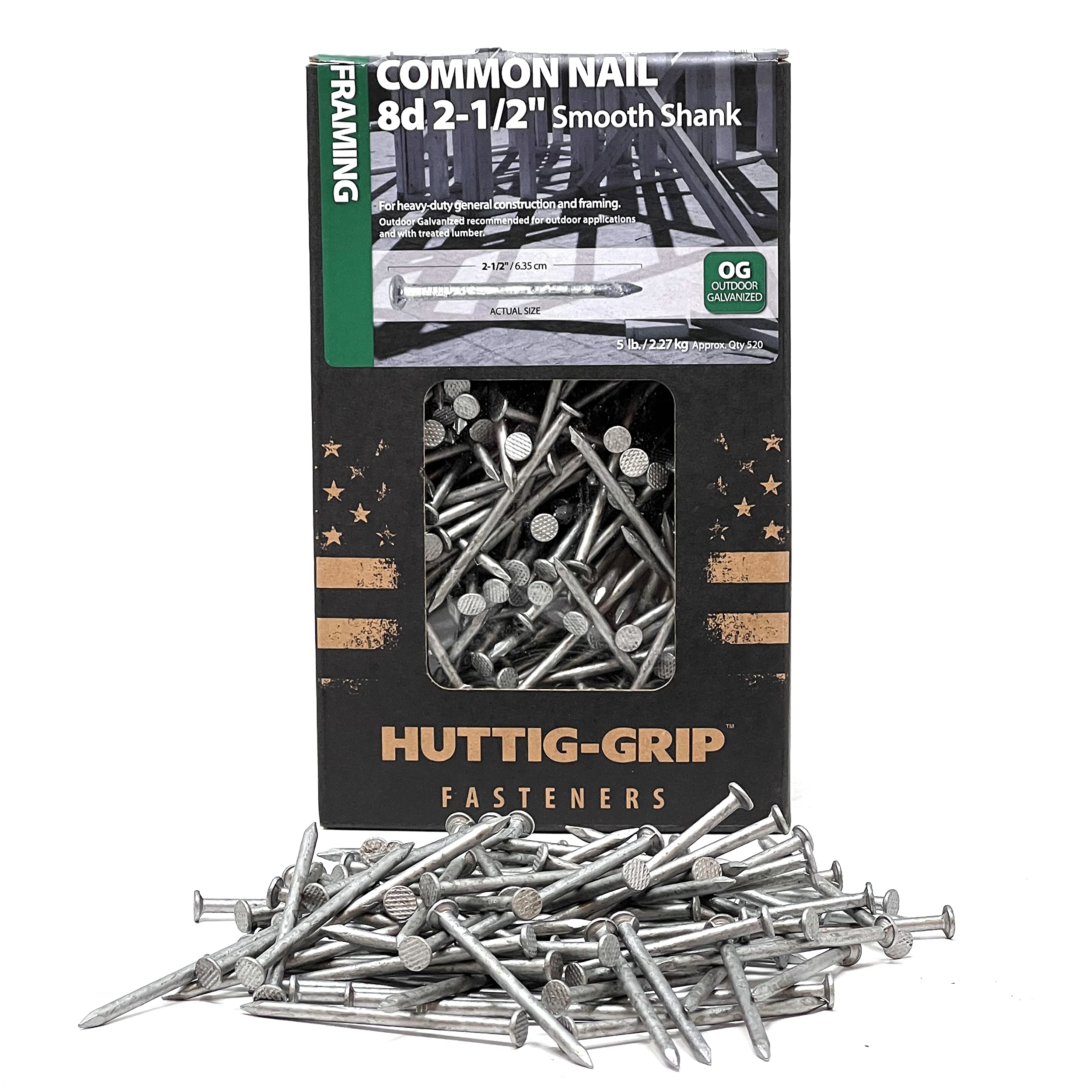 Huttig-Grip Framing Nails - 5 lb Pack -7 Huttig-Grip Framing Nails - 5 lb Pack -7