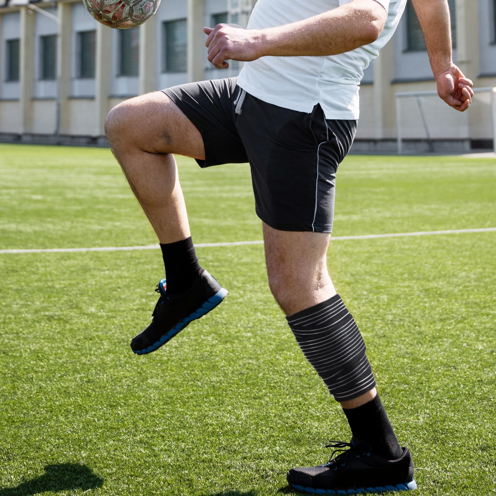 YUXIANLB 2PCS Elastic Calf Compression Sleeves – Adjustable Leg Wraps For Support, Joint Pain, Sports, Black, 71 Inches - View #5