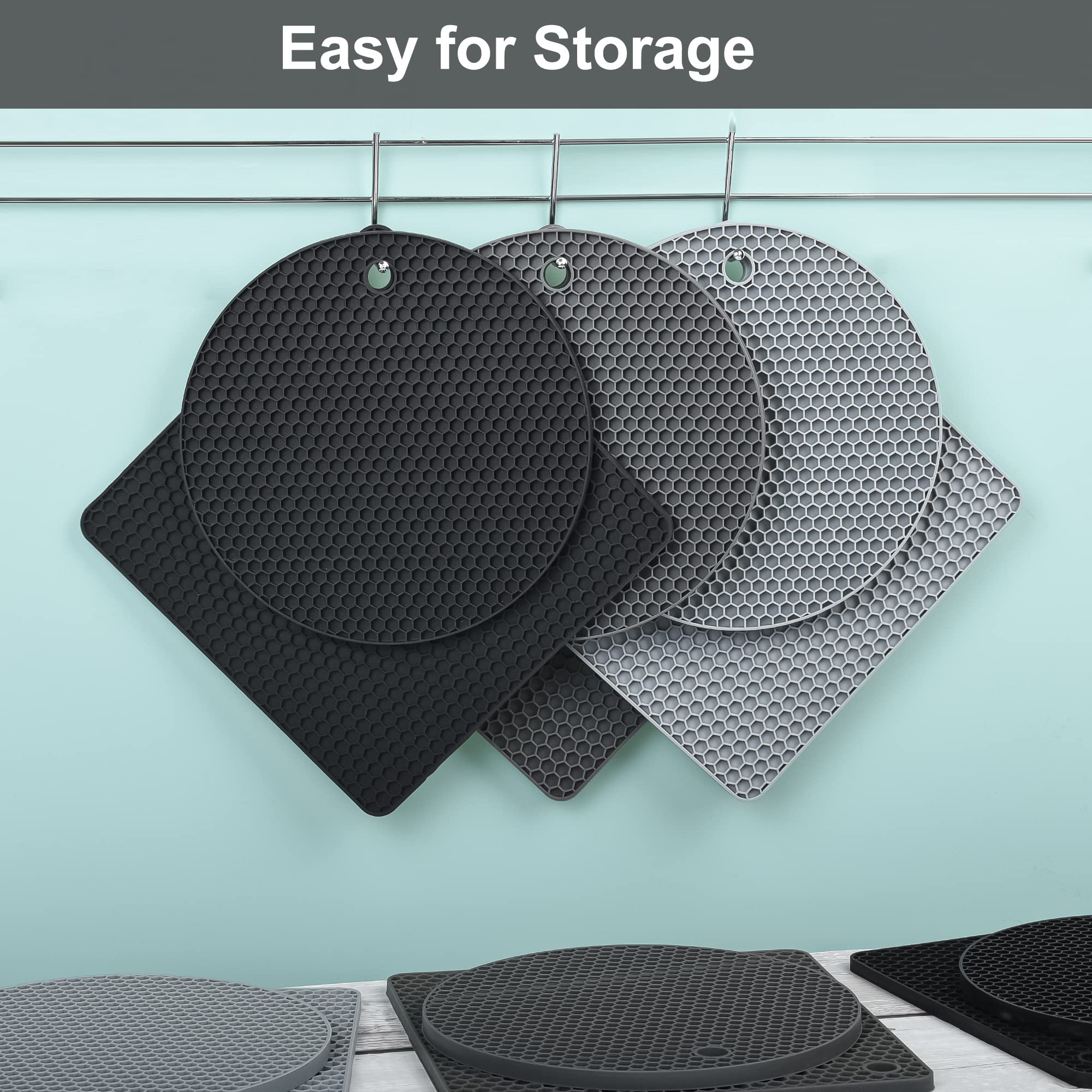 Lot De 4 Dessous De Plat En Silicone Pour Plats Chauds - Colorés