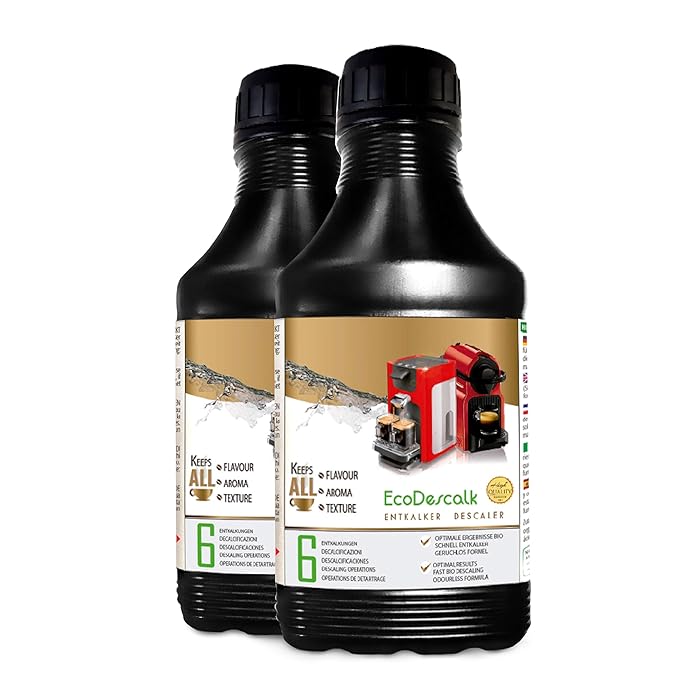 Buy EcoDescalk 2 x 6 Decalcifications. Liquid Descaler and Cleaner for Coffee Machines. Fast