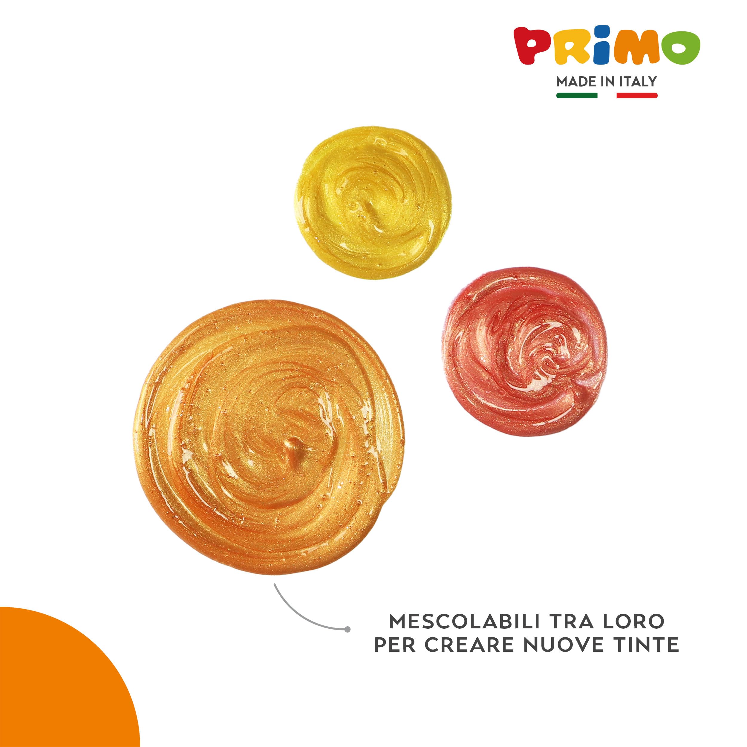 PRIMO - Tempere Lavabili per Bambini +3 Anni e Adulti, Colori per Bambini da 300 ml con Dosatore, Colori a Tempera per Dipingere Carta, Stoffa e Vetro, Pittura, Cartoleria, Lavoretti Creativi e Hobby