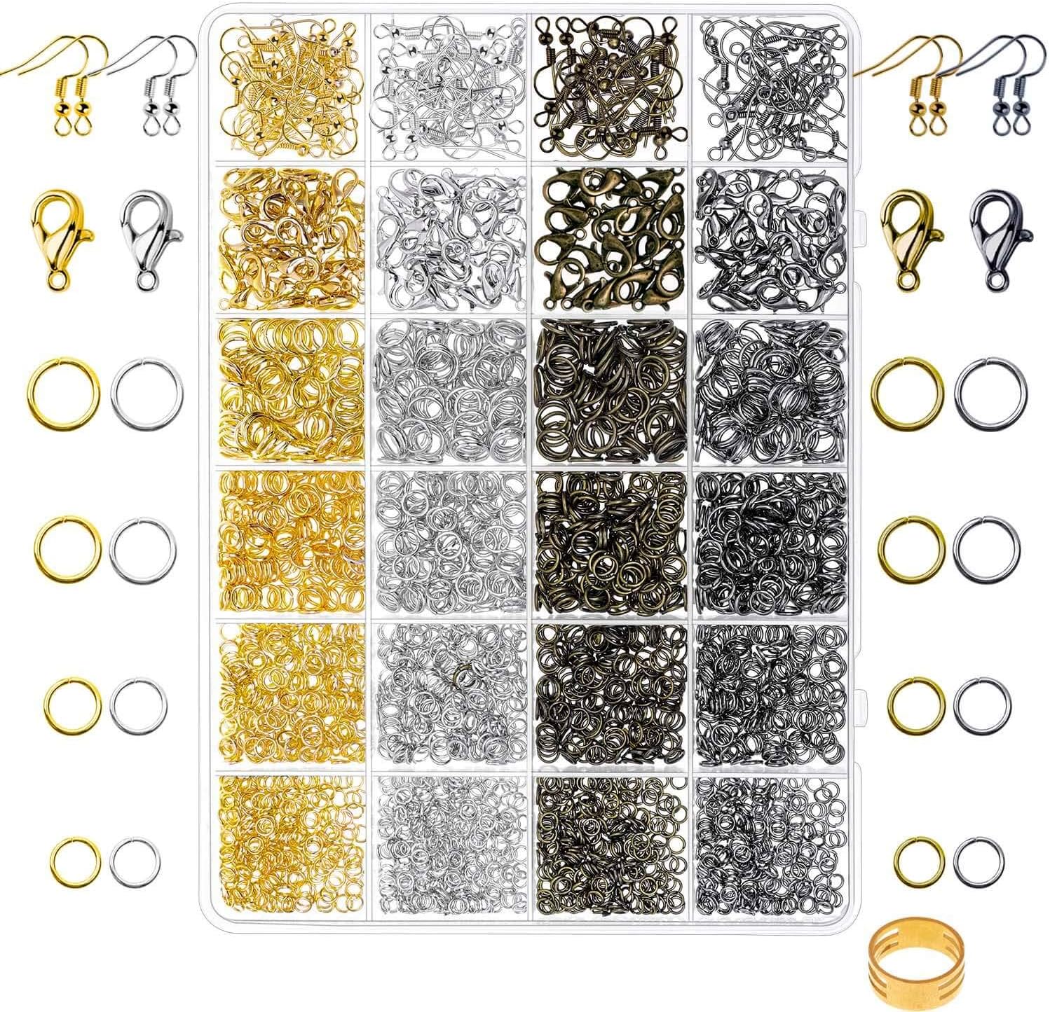 Paxcoo 3200Pcs Jewelry Necklace Repair Kit with Jump Rings