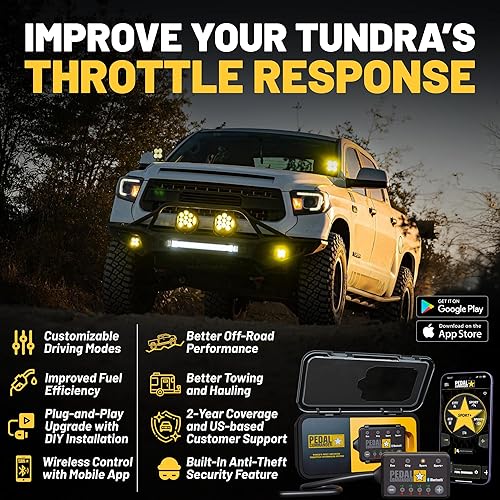 Vista 18 de PEDAL COMMANDER Controlador de respuesta del acelerador compatible con Toyota Tundra 2022-2025, Plug-and-Play, 4 modos, 36 niveles de sensibilidad