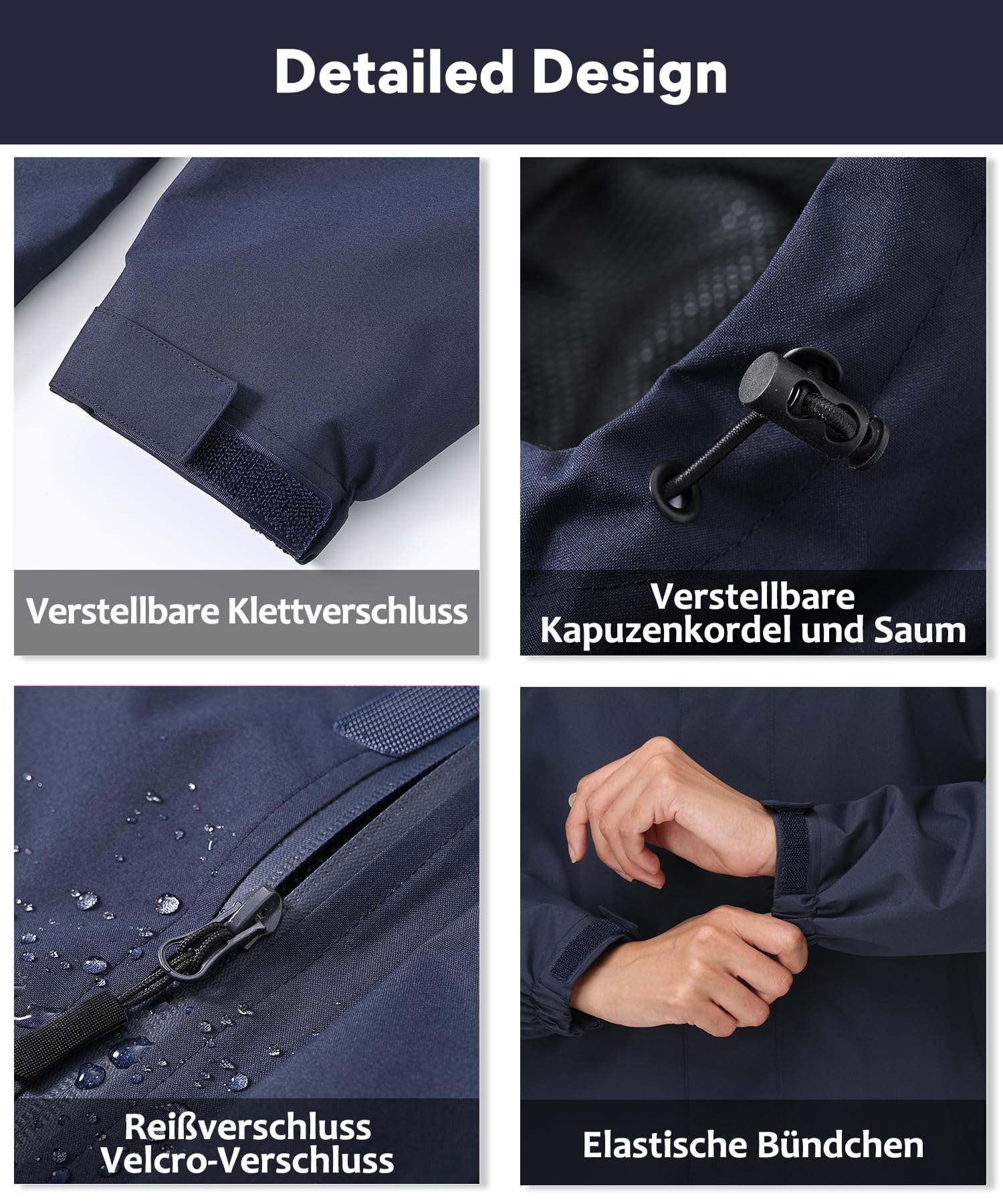 Huayuzh Softshelljacke für Damen Wasserdicht Atmungsaktiv Übergangsjacke Windjacke Regenjacke Wanderjacke Laufen Wandern