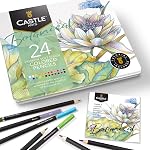 Castle Arts Themed 24 Colored Pencil Set in Tin Box, perfect colors for Seascapes. Featuring quality, smooth colored cores, superior blending & layering performance achieving great results