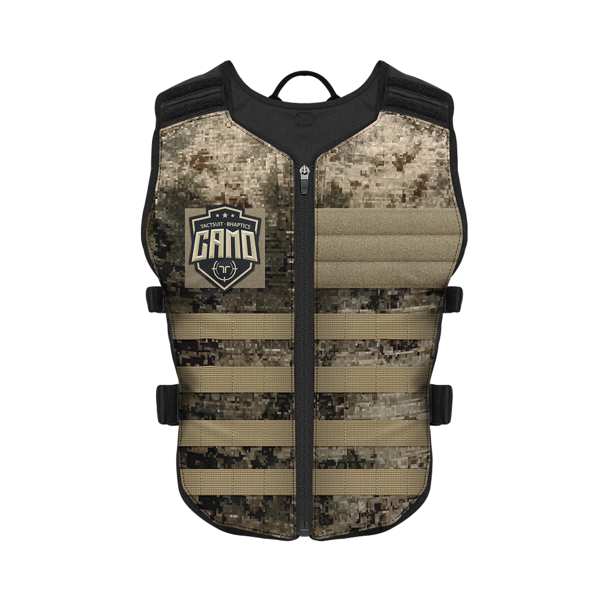 bHaptics TactSuit Air: Camo | Tactical Lightweight Haptic Vest for VR & Gaming | Sim Racing, Music | 16 Feedback Motors