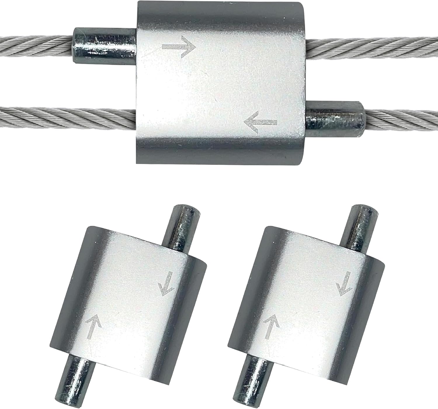 Holiday Bright Lights Belle Luci Set of 2 Steel Looping Gripper Cable Clamps for 2.5 to 3.2 mm Wire, Heavy Duty Hardware for Outdoor String Light Hanging