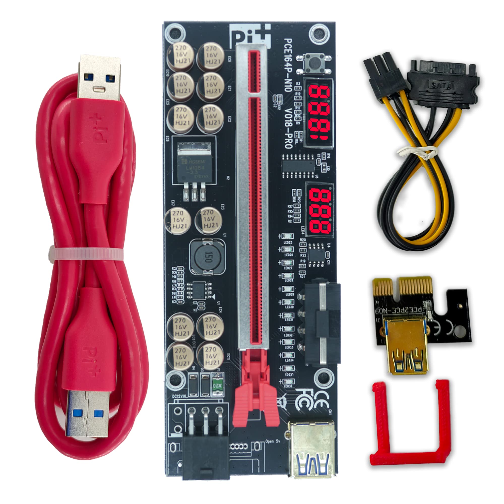 See full amazon price history chart for Pi+®(PiPlus®) VER018 PRO Miner Card PCI-E 1X to 16X USB3.0 6PIN GPU Riser Card with 12 Capacitors with Temperature/Voltage Display and LED Lights for BTC Miner Pi+®(PiPlus®) VER018 PRO Miner Card PCI-E 1X to 16X USB3.0 6PIN GPU Riser Card with 12 Capacitors with Temperature/Voltage Display and LED Lights for BTC Miner (B09ZV7N7JK) Amazon Price History, Amazon Price Tracker