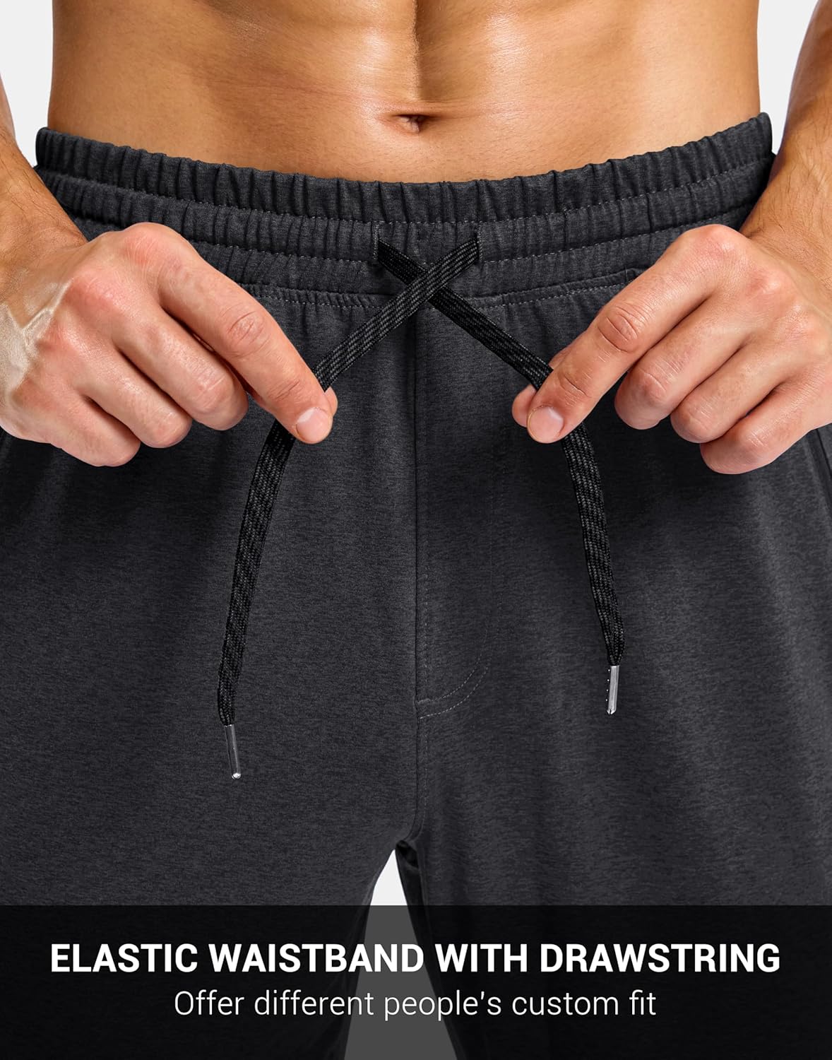 G Gradual Men's Sweatpants with Zipper Pockets Stretch Tapered Joggers Quick Dry Athletic Workout Gym Pants for Men - Image 5