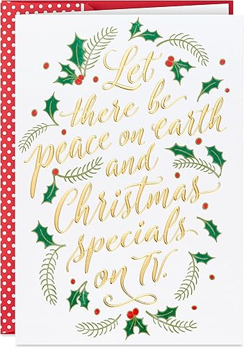Hallmark - Tarjetas de Navidad en caja, paz y especiales navideños de TV (16 tarjetas y 17 sobres)