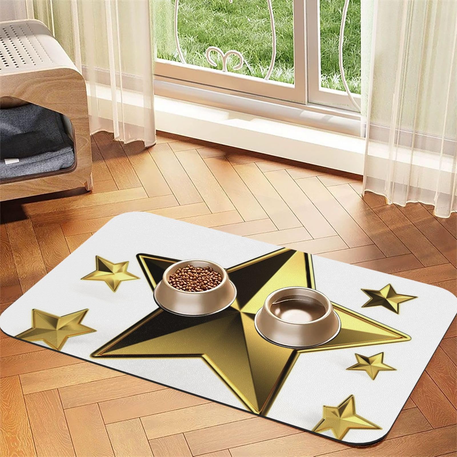 Tapis de nourriture pour chien super absorbant et antidérapant lavable