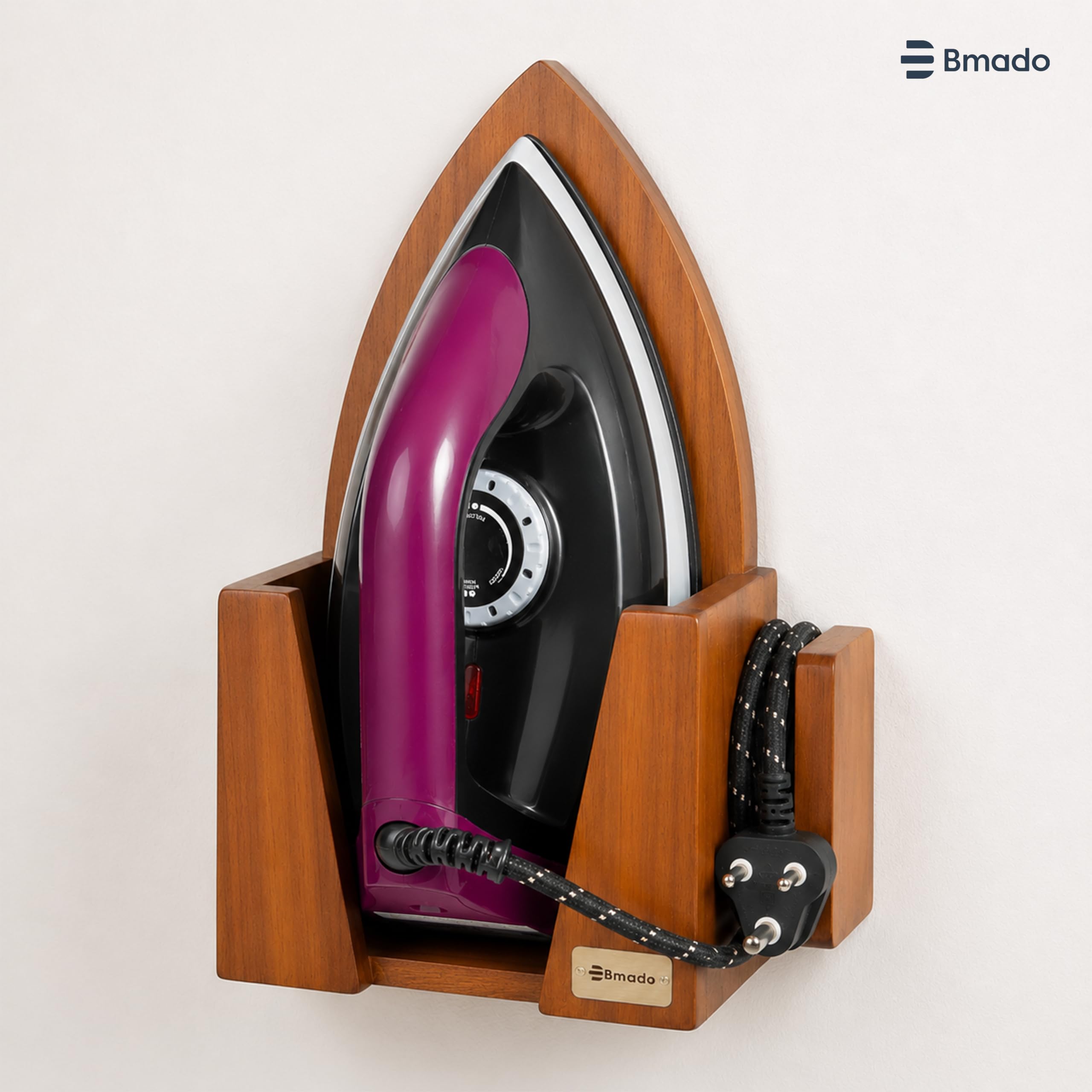 Wooden Iron Press Holder - Safe & Stylish Storage -9