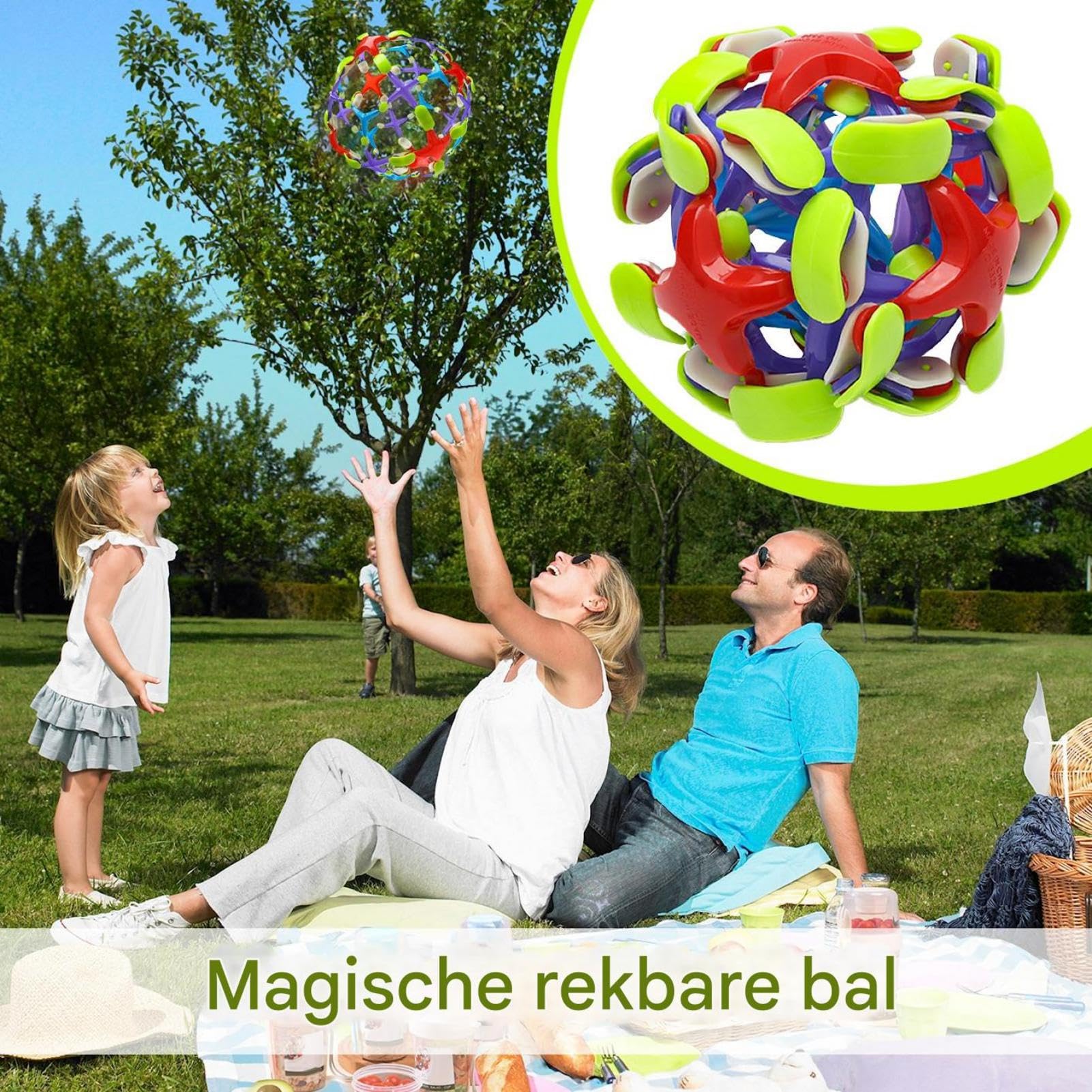 4E's Novedad bola de respiración expandible (paquete de 4) juguete para niños alivio del estrés, juguetes para yoga, ansiedad, relajación, se expande de 5.6 a 12 pulgadas