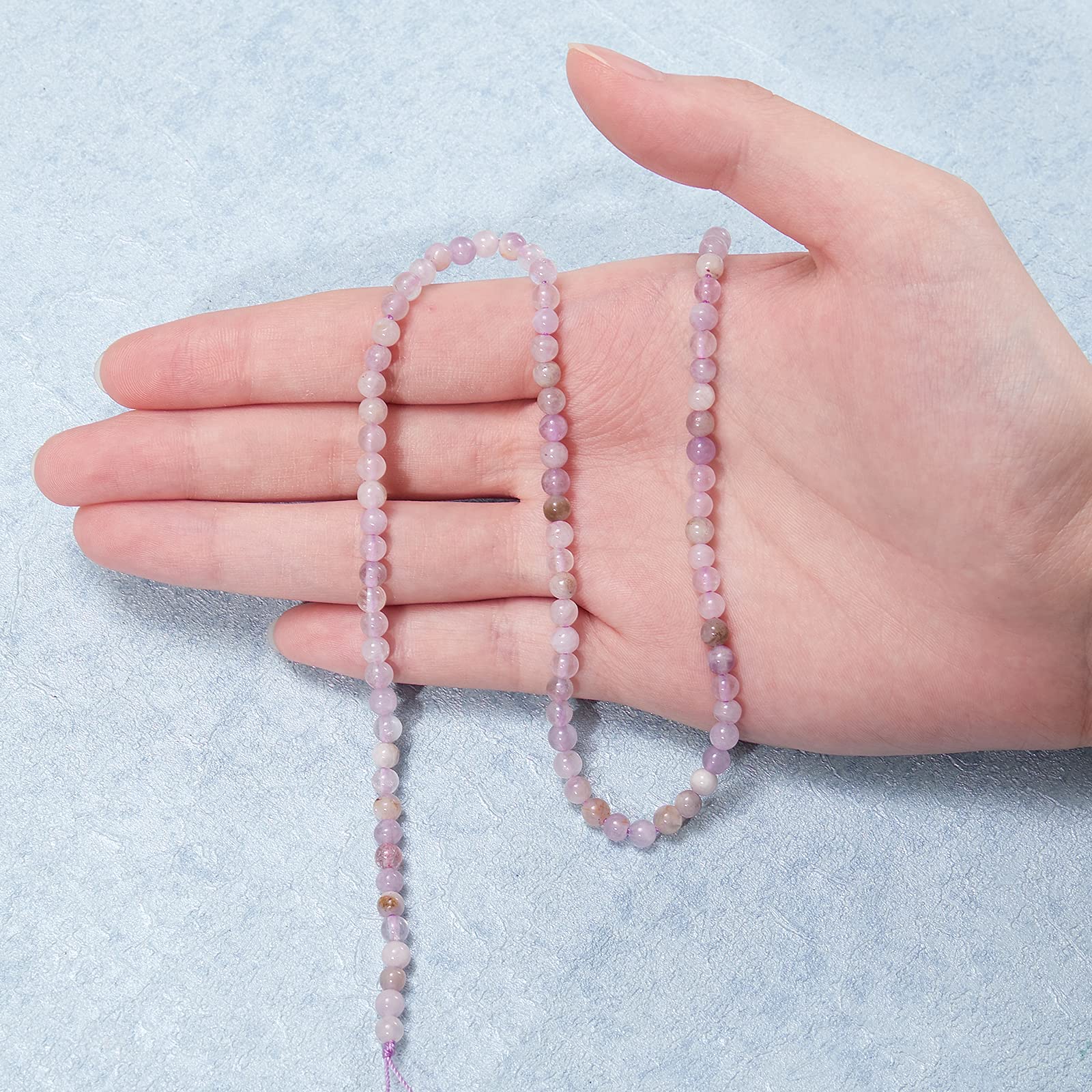 Piedras Preciosas De Jade Lavanda, Cuentas Redondas De 8 Mm, Hebra Completa De 14,5 Pulgadas, Lote A Granel De 1, 2, 6, 12 Y 50 (80020094-D618) - España